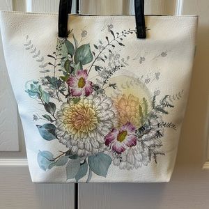 Papaya Art “Sunrise Petals” tassel tote